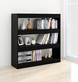 VidaXL Boekenkast/kamerscherm 100x30x103 cm zwart