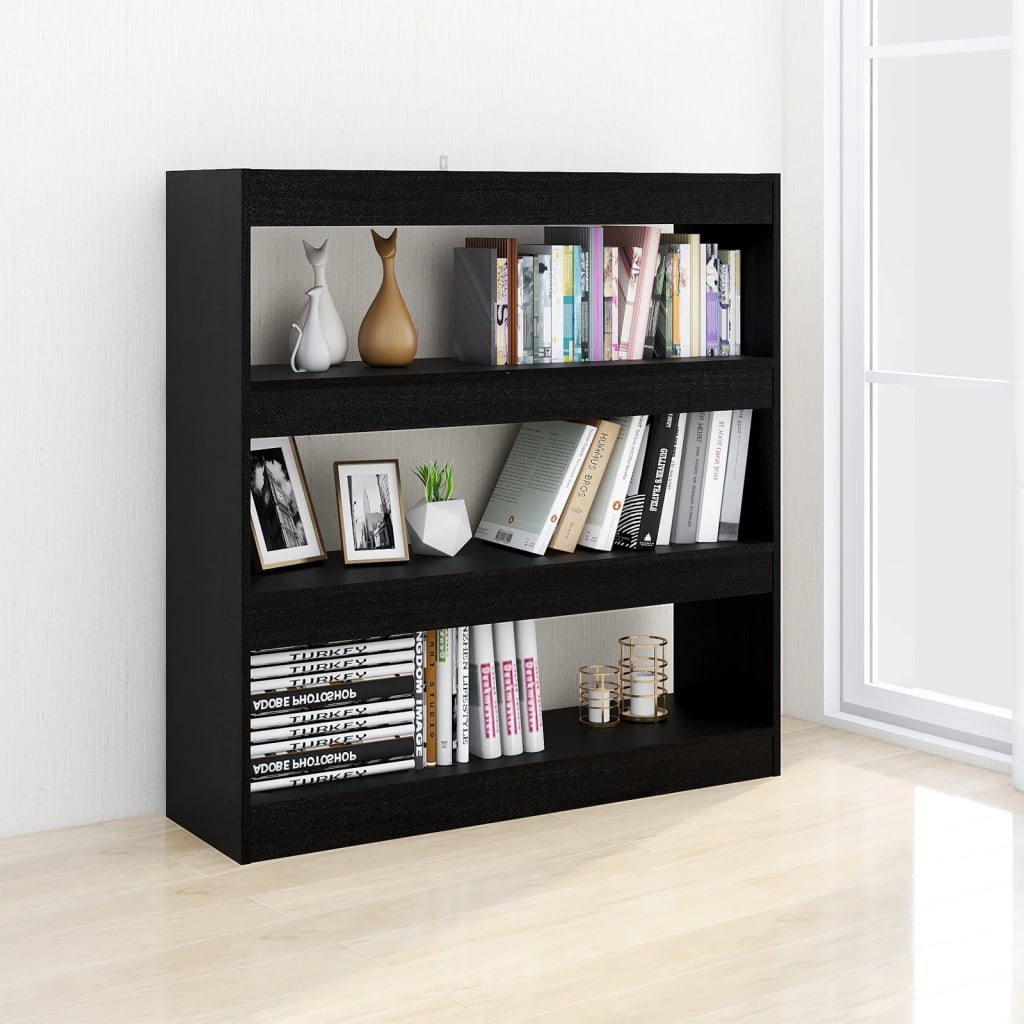 VidaXL Boekenkast/kamerscherm 100x30x103 cm zwart