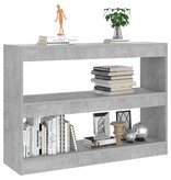 VidaXL Boekenkast/kamerscherm 100x30x72 cm betongrijs