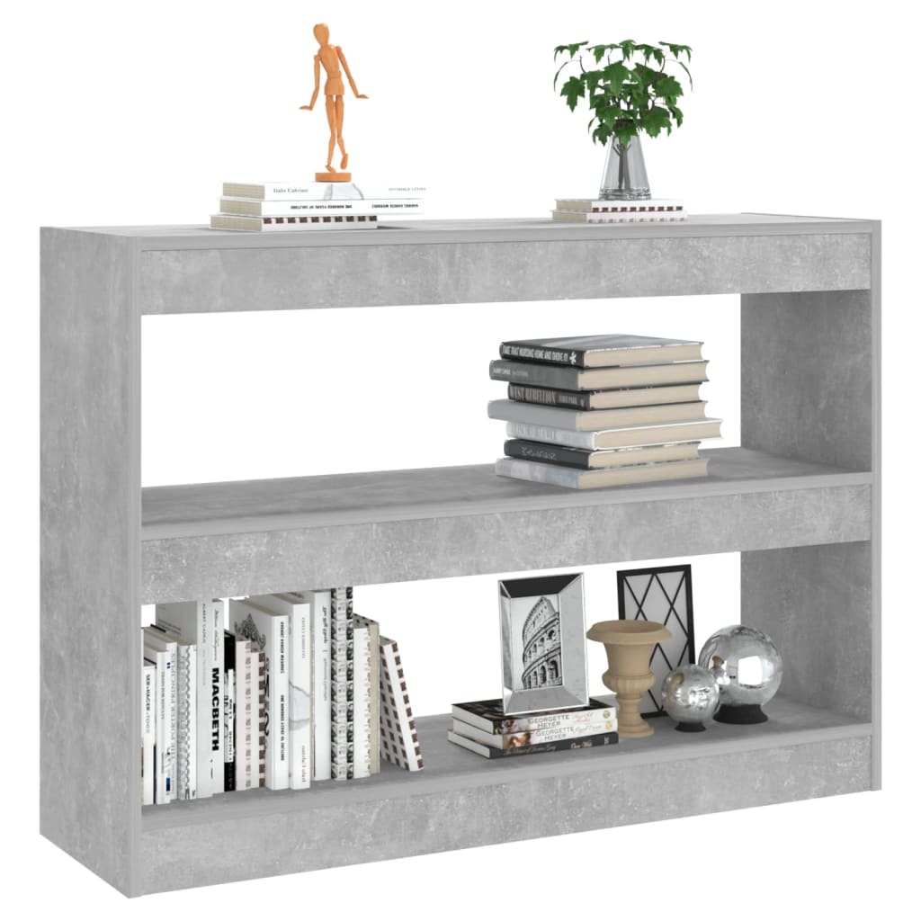VidaXL Boekenkast/kamerscherm 100x30x72 cm betongrijs