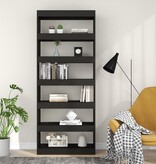 VidaXL Boekenkast/kamerscherm 80x30x198 cm bewerkt hout zwart