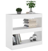 VidaXL Boekenkast/kamerscherm 80x30x72 cm wit