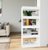 VidaXL Boekenkast/kamerscherm 60x30x135 cm bewerkt hout wit