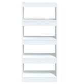 VidaXL Boekenkast/kamerscherm 60x30x135 cm bewerkt hout wit