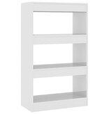 VidaXL Boekenkast/kamerscherm 60x30x103 cm bewerkt hout hoogglans wit