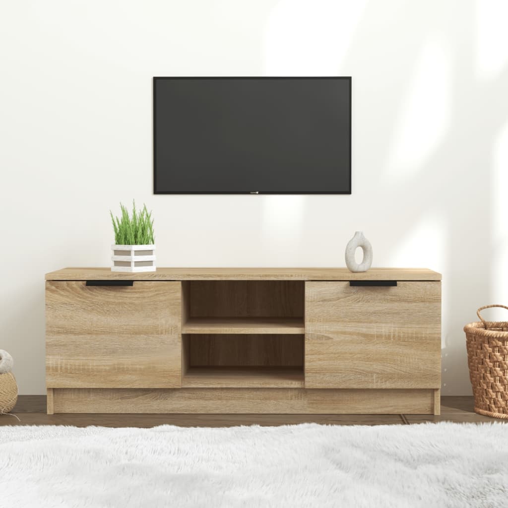 VidaXL Tv-meubel 102x35x36,5 cm bewerkt hout sonoma eikenkleurig