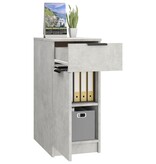 VidaXL Bureaukast 33,5x50x75 cm bewerkt hout betongrijs