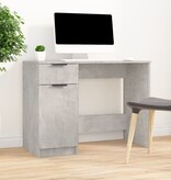 VidaXL Bureau 100x50x75 cm bewerkt hout betongrijs
