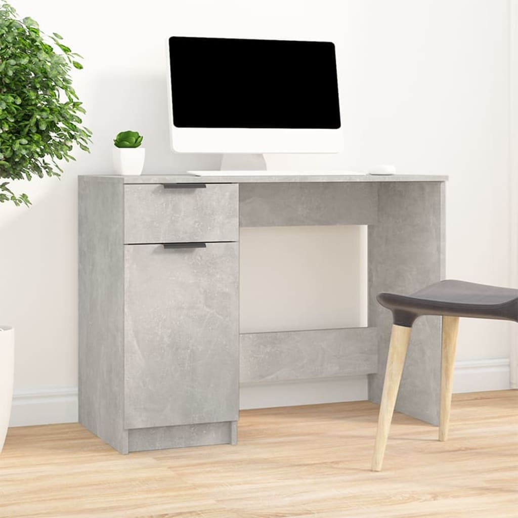 VidaXL Bureau 100x50x75 cm bewerkt hout betongrijs