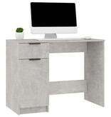 VidaXL Bureau 100x50x75 cm bewerkt hout betongrijs