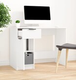 VidaXL Bureau 100x50x75 cm bewerkt hout wit
