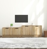VidaXL Tv-meubel 158,5x36x45 cm bewerkt hout sonoma eikenkleurig