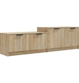 VidaXL Tv-meubel 158,5x36x45 cm bewerkt hout sonoma eikenkleurig