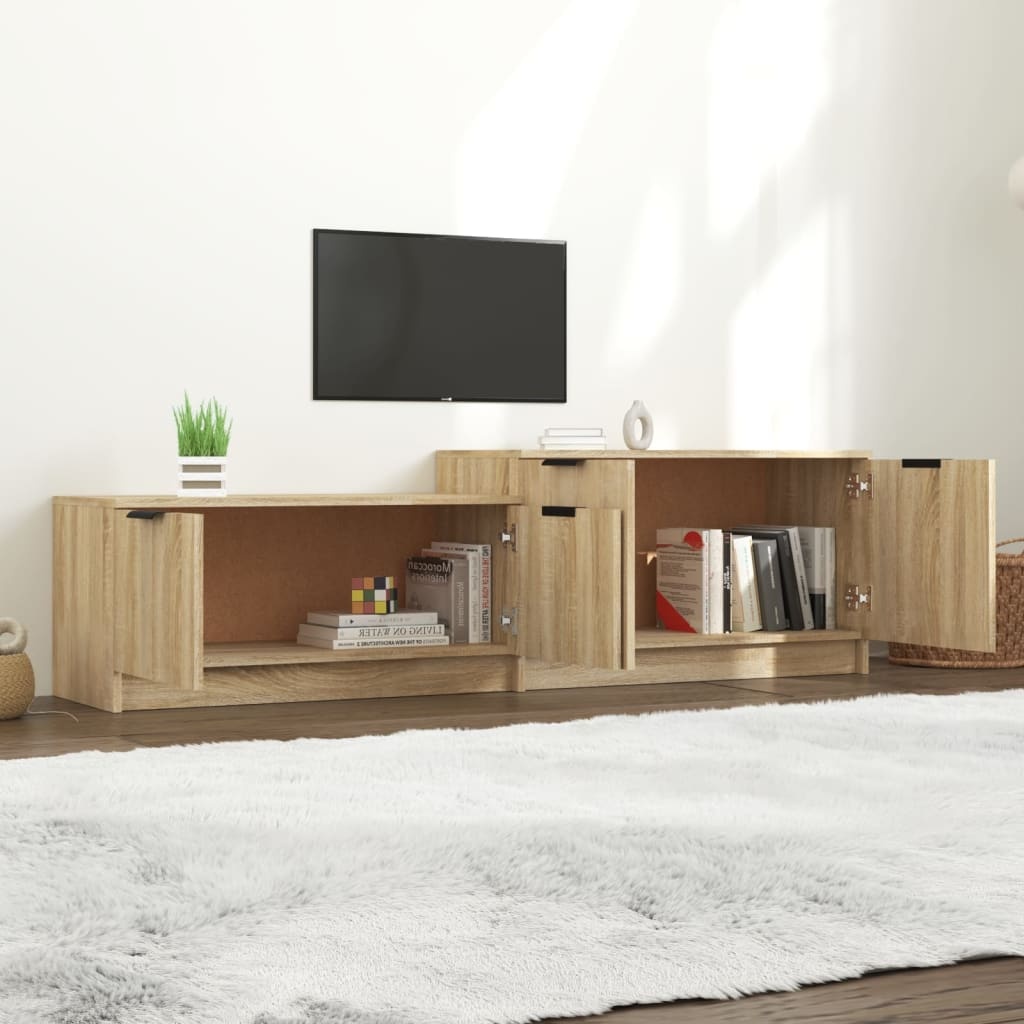 VidaXL Tv-meubel 158,5x36x45 cm bewerkt hout sonoma eikenkleurig