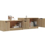 VidaXL Tv-meubel 158,5x36x45 cm bewerkt hout sonoma eikenkleurig