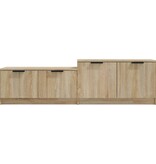 VidaXL Tv-meubel 158,5x36x45 cm bewerkt hout sonoma eikenkleurig