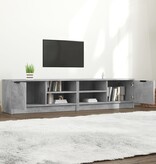 VidaXL Tv-meubels 2 st 80x35x36,5 cm bewerkt hout betongrijs