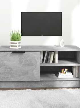 VidaXL Tv-meubel 80x35x36,5 cm bewerkt hout betongrijs