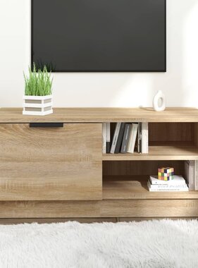 VidaXL Tv-meubel 80x35x36,5 cm bewerkt hout sonoma eikenkleurig