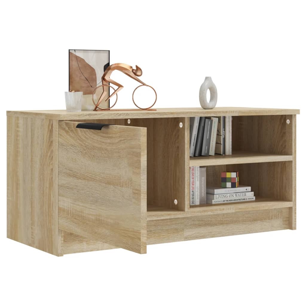 VidaXL Tv-meubel 80x35x36,5 cm bewerkt hout sonoma eikenkleurig