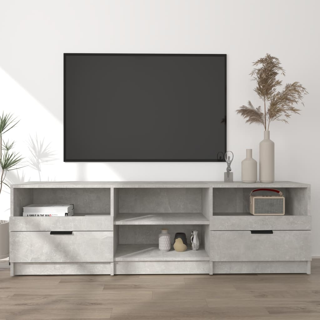 VidaXL Tv-meubel 150x33,5x45 cm bewerkt hout betongrijs