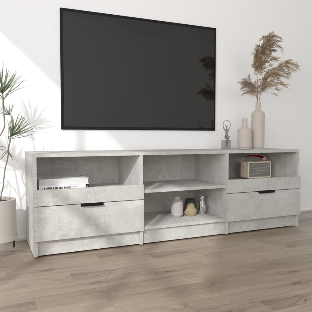 VidaXL Tv-meubel 150x33,5x45 cm bewerkt hout betongrijs