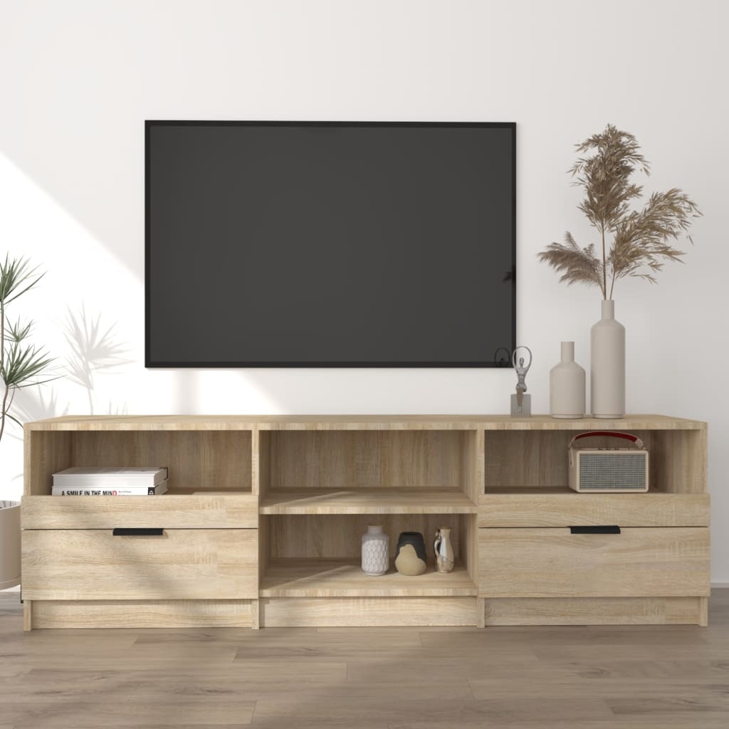 VidaXL Tv-meubel 150x33,5x45 cm bewerkt hout sonoma eikenkleurig