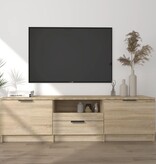 VidaXL Tv-meubel 140x35x40 cm bewerkt hout sonoma eikenkleurig