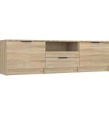 VidaXL Tv-meubel 140x35x40 cm bewerkt hout sonoma eikenkleurig