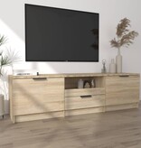 VidaXL Tv-meubel 140x35x40 cm bewerkt hout sonoma eikenkleurig