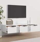 VidaXL Wandkast 102x30x20 cm bewerkt hout wit