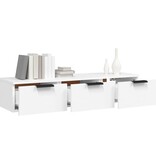 VidaXL Wandkast 102x30x20 cm bewerkt hout wit