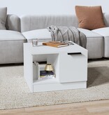 VidaXL Salontafel 50x50x36 cm bewerkt hout wit