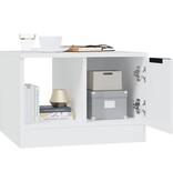 VidaXL Salontafel 50x50x36 cm bewerkt hout wit