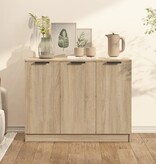 VidaXL Dressoir 90,5x30x70 cm bewerkt hout sonoma eikenkleurig