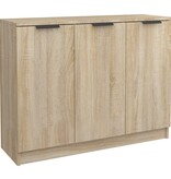 VidaXL Dressoir 90,5x30x70 cm bewerkt hout sonoma eikenkleurig