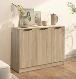 VidaXL Dressoir 90,5x30x70 cm bewerkt hout sonoma eikenkleurig