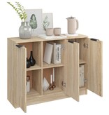 VidaXL Dressoir 90,5x30x70 cm bewerkt hout sonoma eikenkleurig
