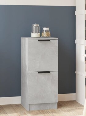 VidaXL Dressoir 30x30x70 cm bewerkt hout betongrijs