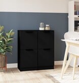 VidaXL Dressoirs 2 st 30x30x70 cm bewerkt hout zwart
