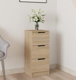 VidaXL Dressoir 30x30x70 cm bewerkt hout sonoma eikenkleurig