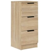 VidaXL Dressoir 30x30x70 cm bewerkt hout sonoma eikenkleurig