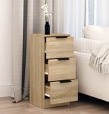 VidaXL Dressoir 30x30x70 cm bewerkt hout sonoma eikenkleurig