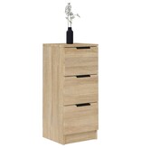 VidaXL Dressoir 30x30x70 cm bewerkt hout sonoma eikenkleurig