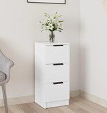 VidaXL Dressoir 30x30x70 cm bewerkt hout wit