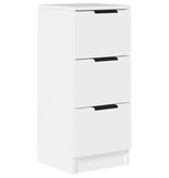 VidaXL Dressoir 30x30x70 cm bewerkt hout wit