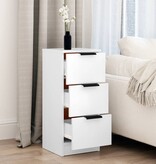 VidaXL Dressoir 30x30x70 cm bewerkt hout wit