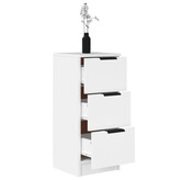 VidaXL Dressoir 30x30x70 cm bewerkt hout wit