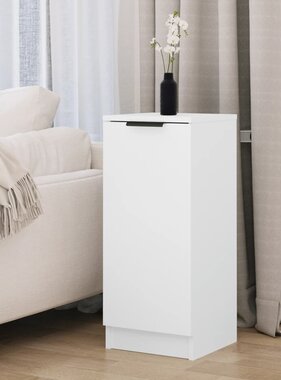 VidaXL Dressoir 30x30x70 cm bewerkt hout wit