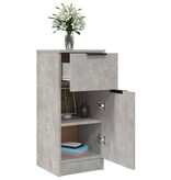 VidaXL Dressoirs 2 st 30x30x70 cm bewerkt hout betongrijs